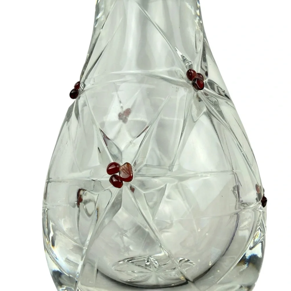 Vintage Ruckl Crystal Bohemian Starburst design Bud Vase.
